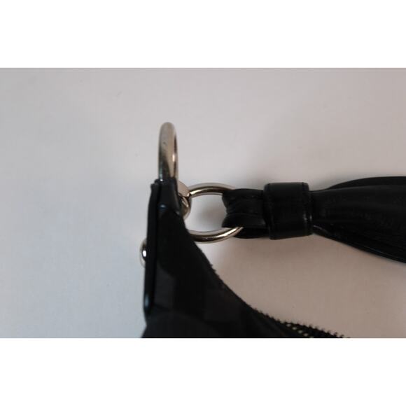 Coach Signature C Purse Brown Jacquard Hobo Bag Blue Lining 14.5 x 10.5 x 1.5 - Picture 4 of 11